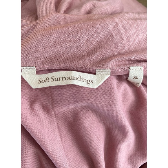 Soft‎ Surroundings Womens Rosanna Maxi Dress XL Rose Pink Sleeveless Ruffle Soft - Picture 9 of 11